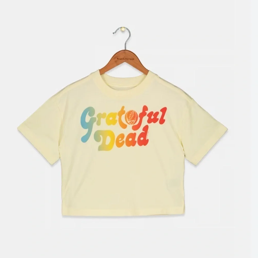 Gap Teen- Grateful Dead- Cropped Tee Shirt- Size: L (10)